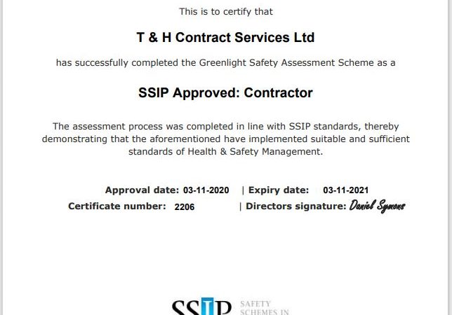 Our Greenlight Safety Certificate showing membership until 3/11/21